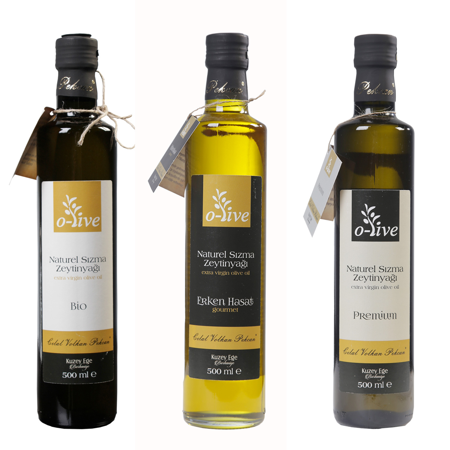 500ml-3lu Natürel Sızma Zeytinyağı 500ml <br>8 Ad - 1 Koli - Görsel 1